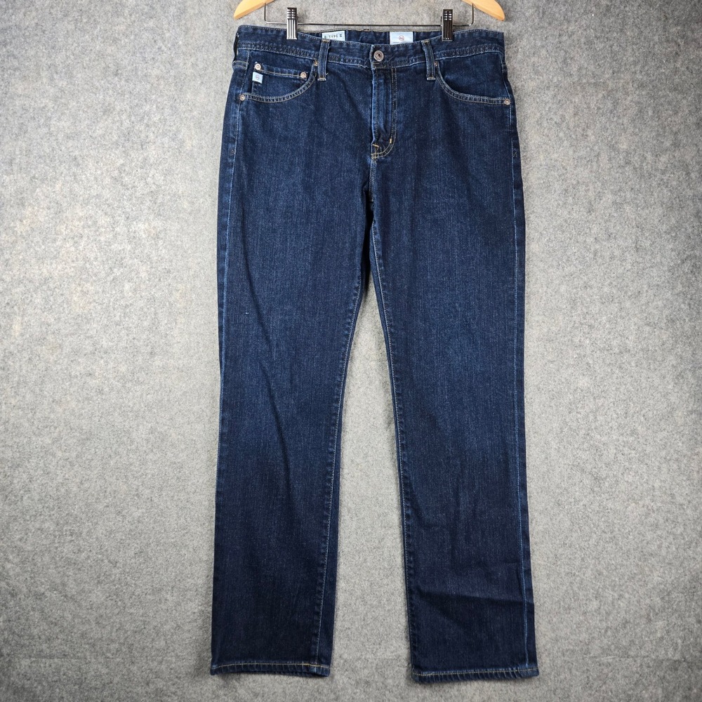 AG Adriano Goldschmied B-Type II Jeans Mens 34x30 Blue Straight Leg Dark Wash